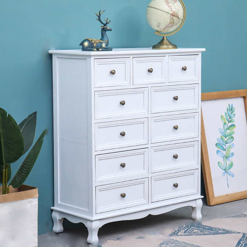 Traditional Storage Chest Dresser Wooden Dresser with Drawers