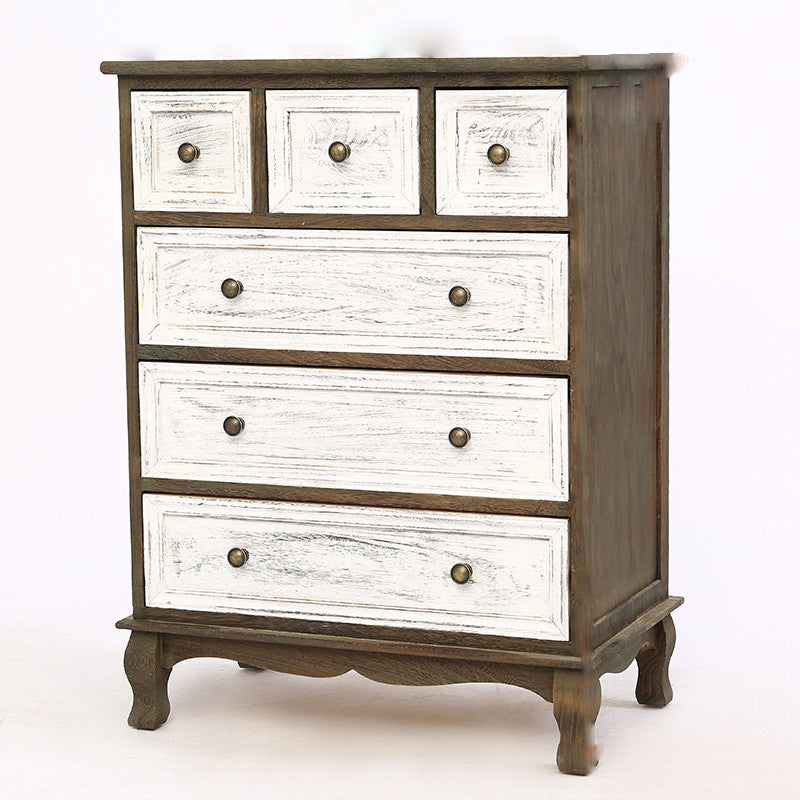 Traditional Storage Chest Dresser Wooden Dresser with Drawers