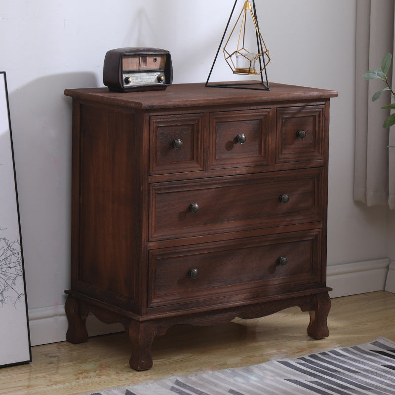 Traditional Storage Chest Dresser Wooden Dresser with Drawers
