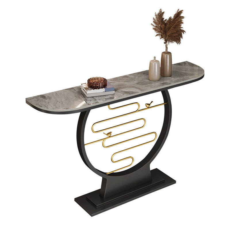 31.5" Tall Stone Console Table Modern Stain Resistant End Table for Hall