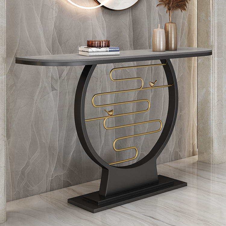 31.5" Tall Stone Console Table Modern Stain Resistant End Table for Hall