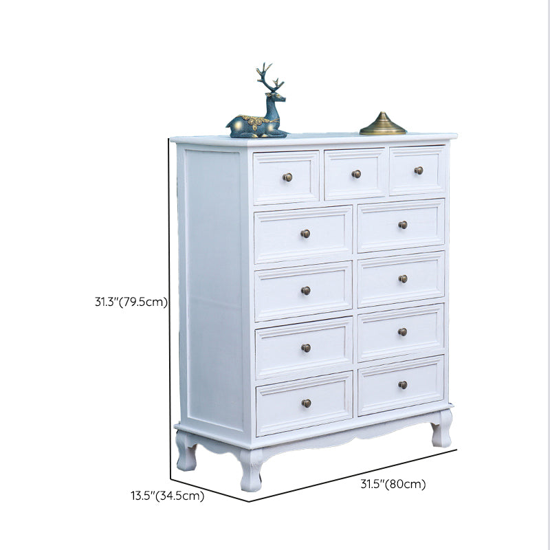 Traditional Storage Chest Dresser Wooden Dresser with Drawers