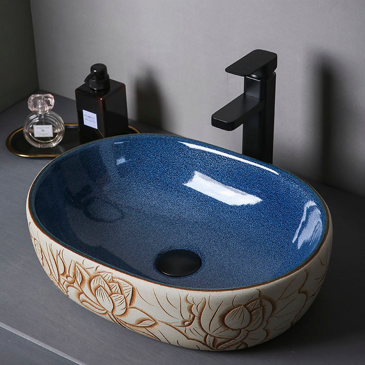 Porcelain Trough Bathroom Sink Modern Circular Trough Bathroom Sink