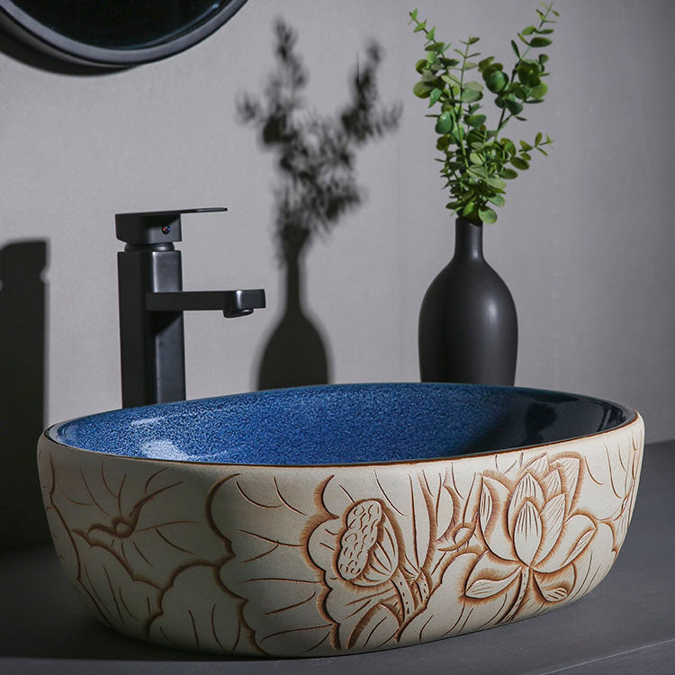 Porcelain Trough Bathroom Sink Modern Circular Trough Bathroom Sink