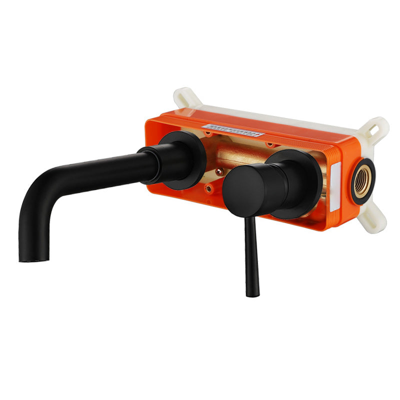 Industrial Wall Mounted Bathroom Faucet 2 Hole Swivel Spout Vessel Faucet
