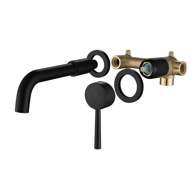 Industrial Wall Mounted Bathroom Faucet 2 Hole Swivel Spout Vessel Faucet