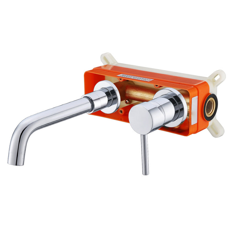 Industrial Wall Mounted Bathroom Faucet 2 Hole Swivel Spout Vessel Faucet