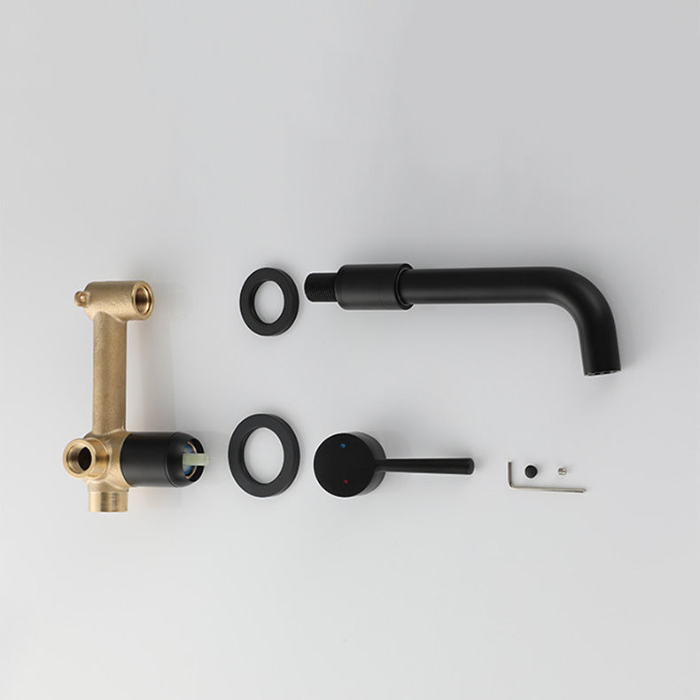 Industrial Wall Mounted Bathroom Faucet 2 Hole Swivel Spout Vessel Faucet