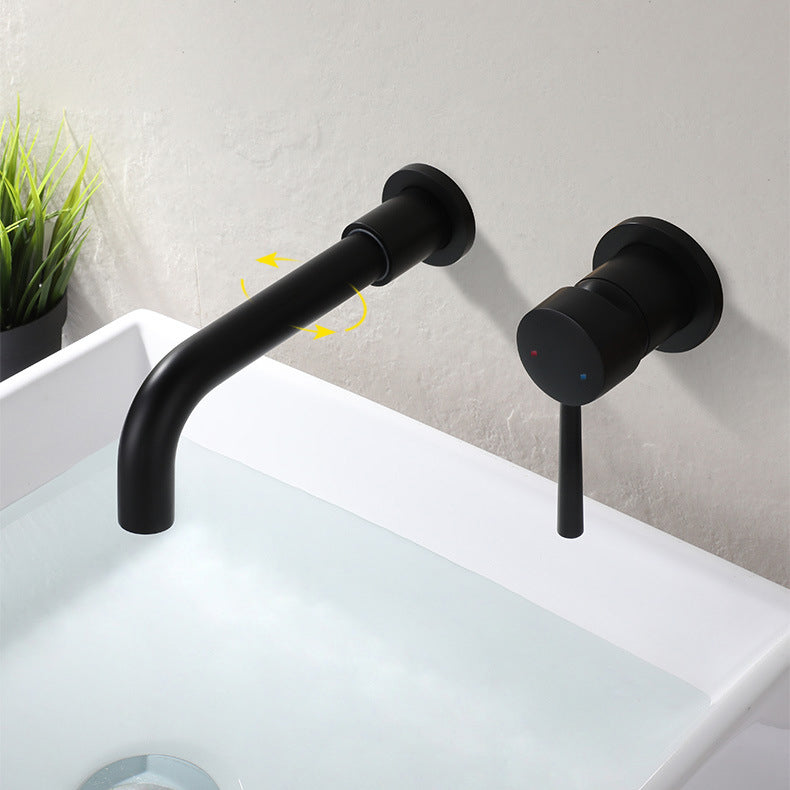 Industrial Wall Mounted Bathroom Faucet 2 Hole Swivel Spout Vessel Faucet