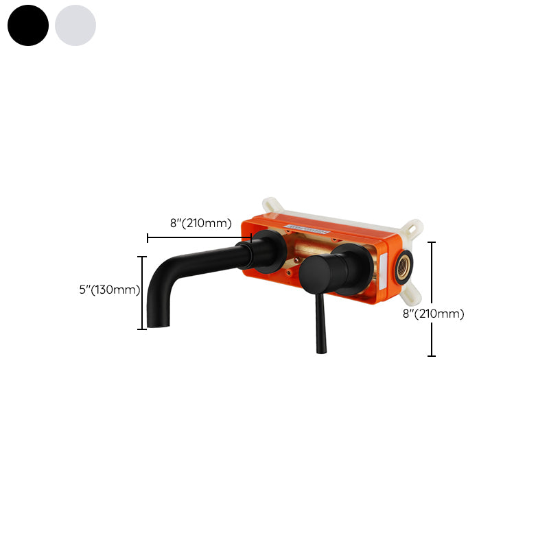 Industrial Wall Mounted Bathroom Faucet 2 Hole Swivel Spout Vessel Faucet