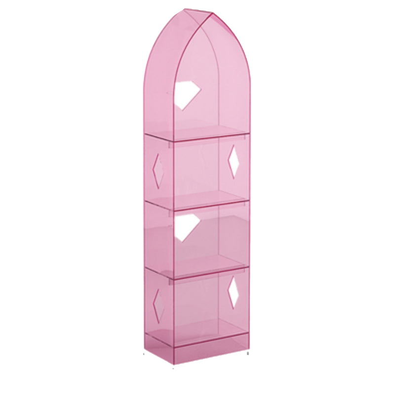 Acrylic Closed Back Bookshelf Standard Glam Bookcase with Shelves