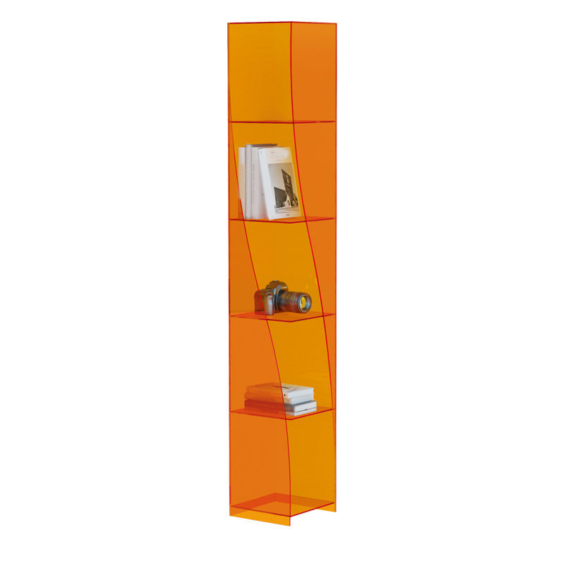 Modern Style Closed Back Bookshelf Vertical Acrylic Bookcase