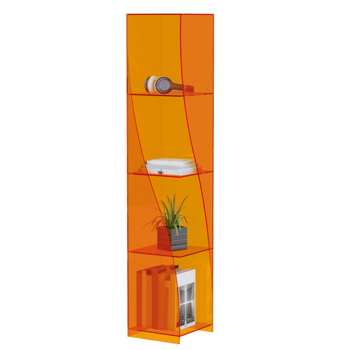 Modern Style Closed Back Bookshelf Vertical Acrylic Bookcase