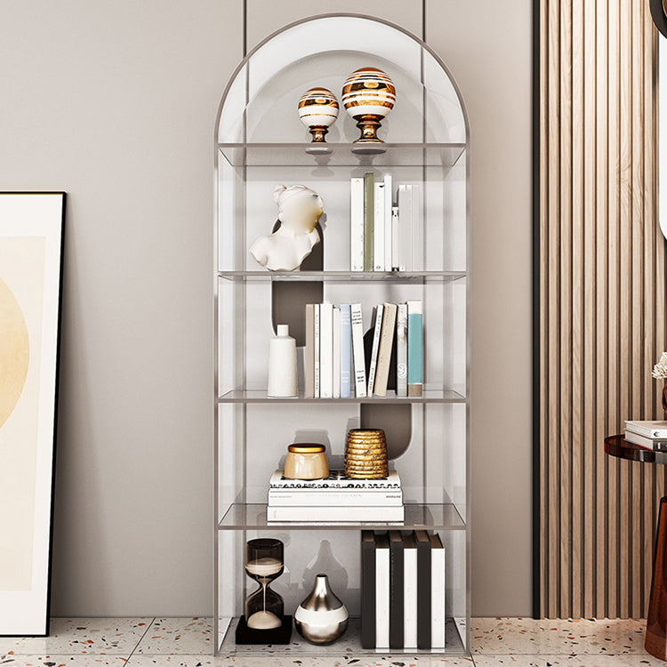 Glam Standard Acrylic Bookshelf Closed Back Bookcase with Shelves
