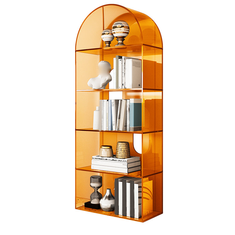 Glam Standard Acrylic Bookshelf Closed Back Bookcase with Shelves