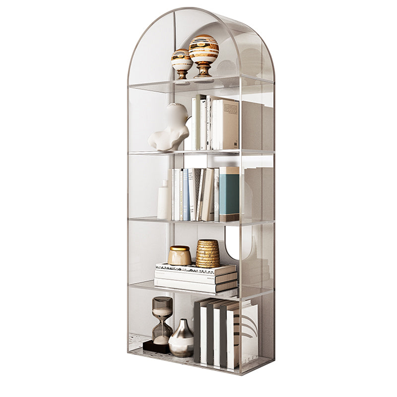 Glam Standard Acrylic Bookshelf Closed Back Bookcase with Shelves