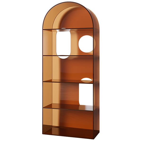 Glam Standard Acrylic Bookshelf Closed Back Bookcase with Shelves
