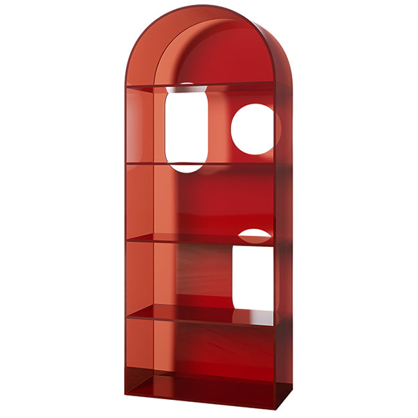 Glam Standard Acrylic Bookshelf Closed Back Bookcase with Shelves