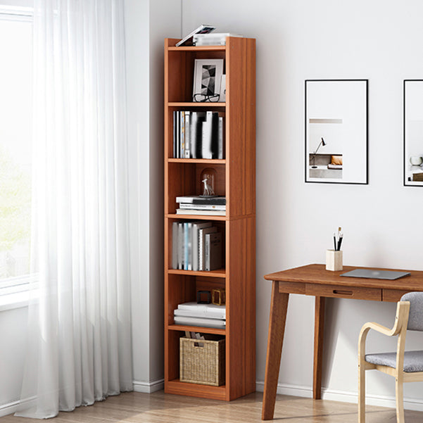 Modern Style Closed Back Bookshelf Engineered Wood Bookcase for Home