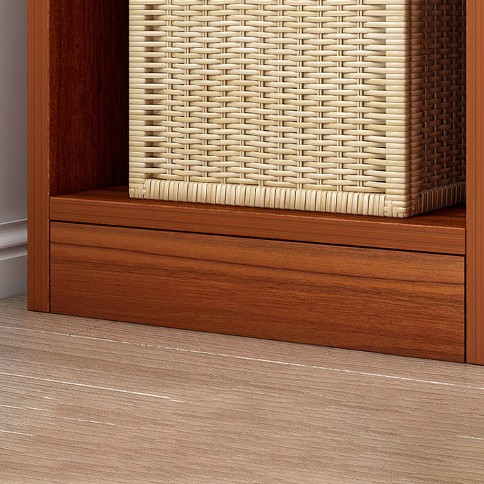 Modern Style Closed Back Bookshelf Engineered Wood Bookcase for Home