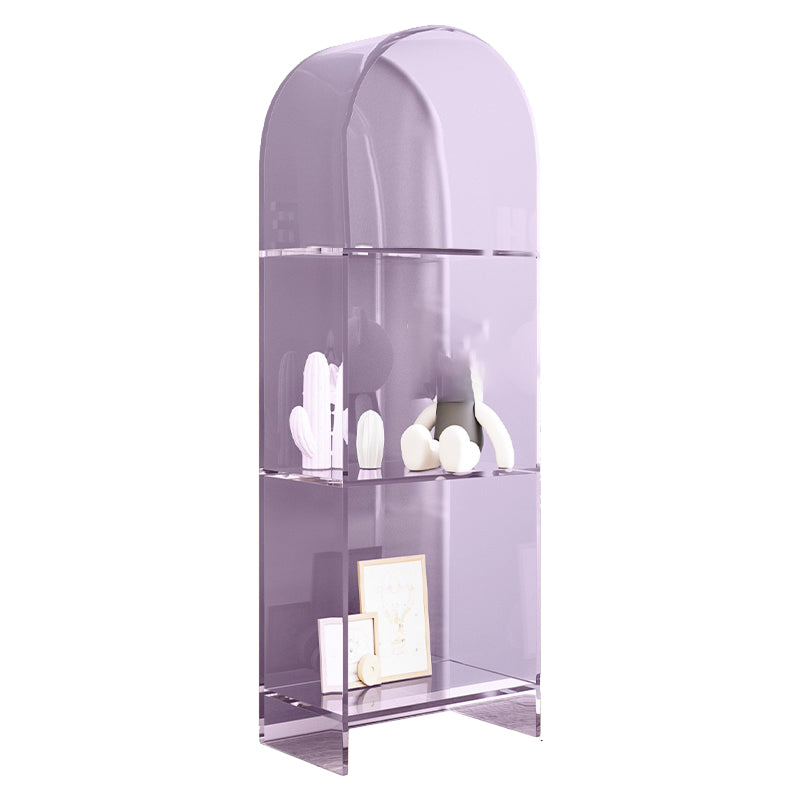 Glam Closed Back Bookshelf Standard Acrylic Bookcase with Shelves