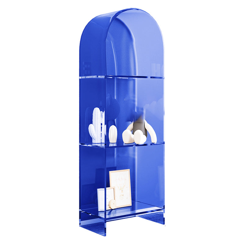 Glam Closed Back Bookshelf Standard Acrylic Bookcase with Shelves