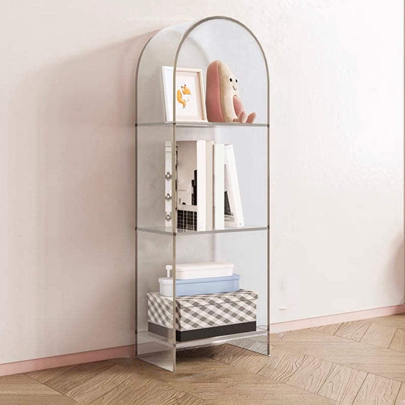 Glam Closed Back Bookshelf Standard Acrylic Bookcase with Shelves