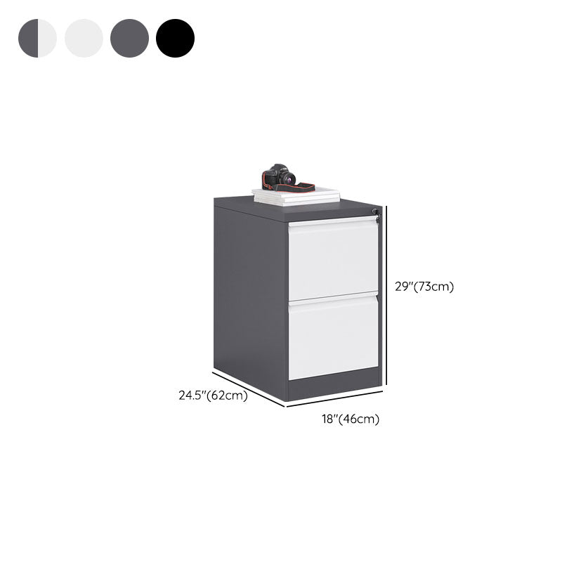 Modern File Cabinet Pure Color Metal Filing Cabinet for Home Office