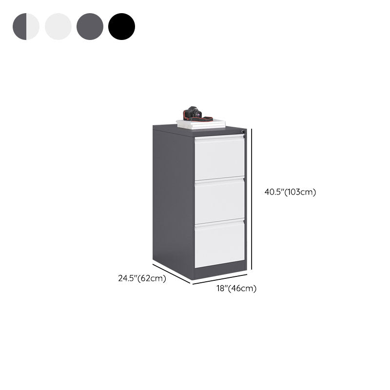Modern File Cabinet Pure Color Metal Filing Cabinet for Home Office