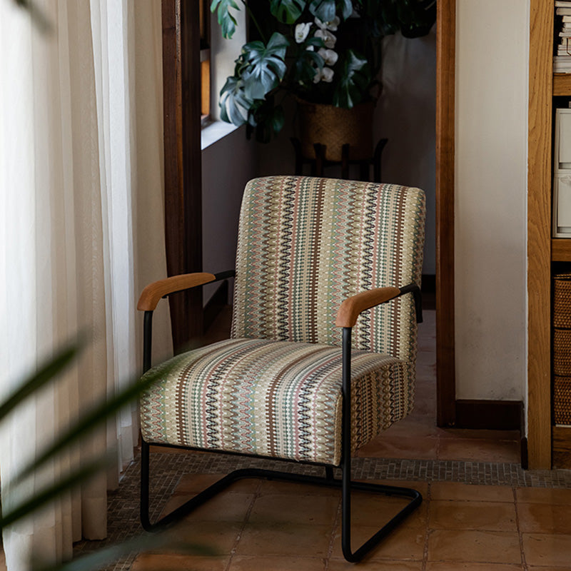 Arms Included Chair with wooden handrail 32.67" Wide Armchair for Living Room
