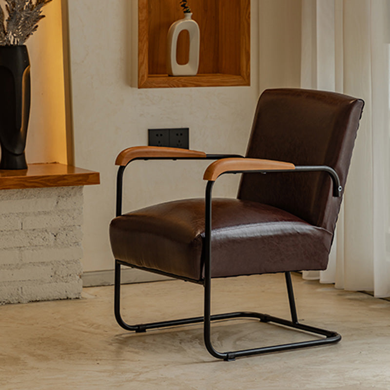 Arms Included Chair with wooden handrail 32.67" Wide Armchair for Living Room