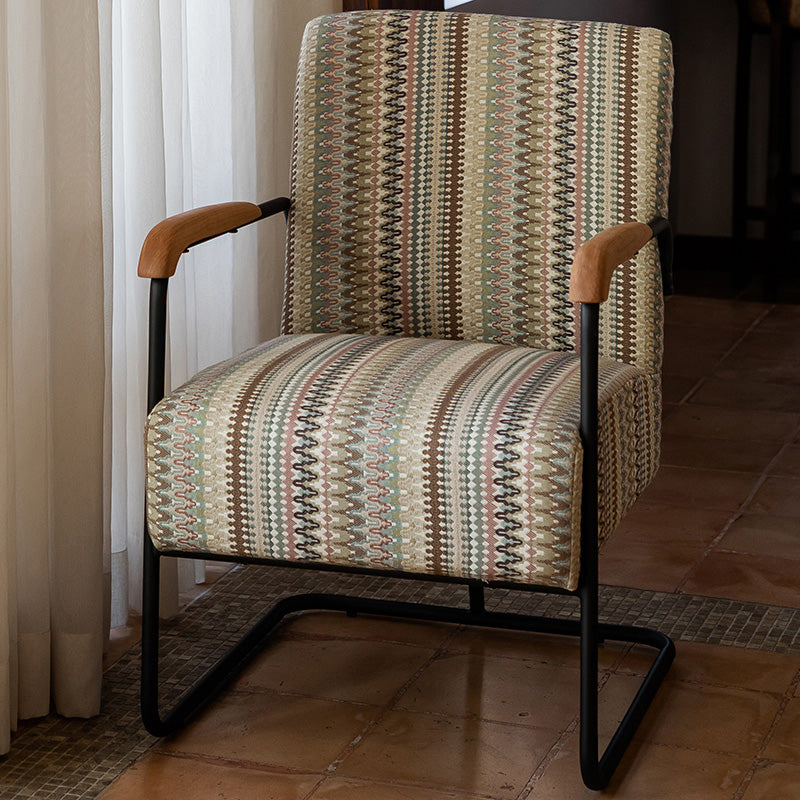 Arms Included Chair with wooden handrail 32.67" Wide Armchair for Living Room