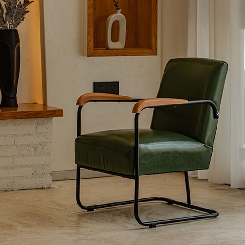 Arms Included Chair with wooden handrail 32.67" Wide Armchair for Living Room