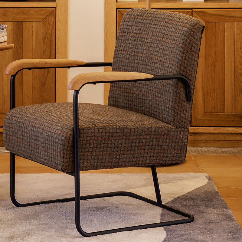 Arms Included Chair with wooden handrail 32.67" Wide Armchair for Living Room