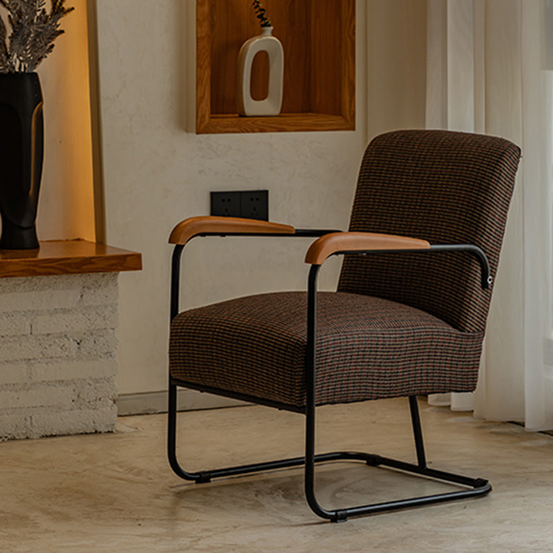 Arms Included Chair with wooden handrail 32.67" Wide Armchair for Living Room