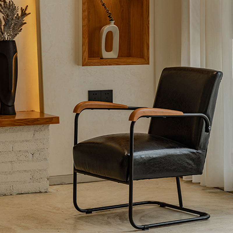 Arms Included Chair with wooden handrail 32.67" Wide Armchair for Living Room