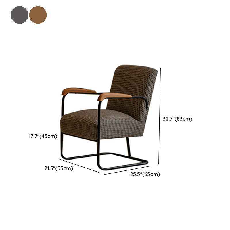 Arms Included Chair with wooden handrail 32.67" Wide Armchair for Living Room