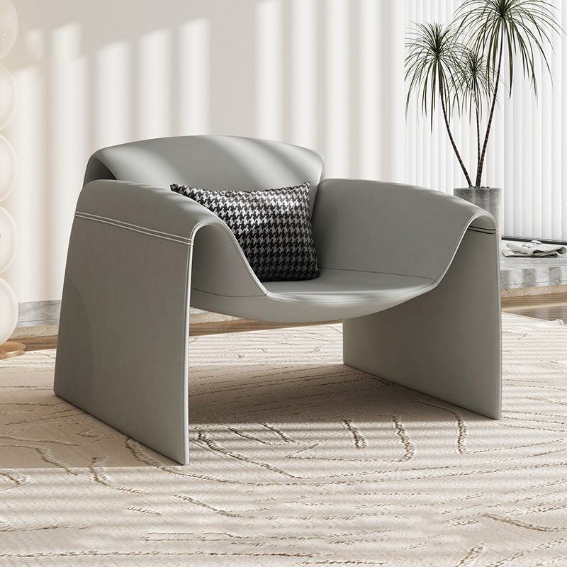 37.4" Wide Faux Leather Armchair Arms Included Chair for Living Room