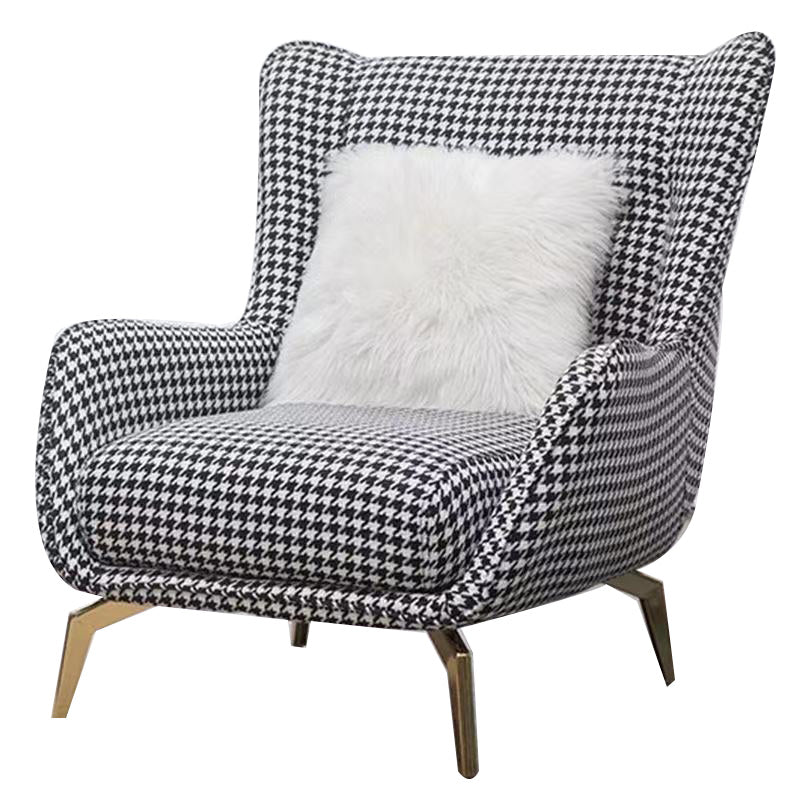 28.34" Wide Faux Leather Armchair Arms Included Chair with Pillow Back