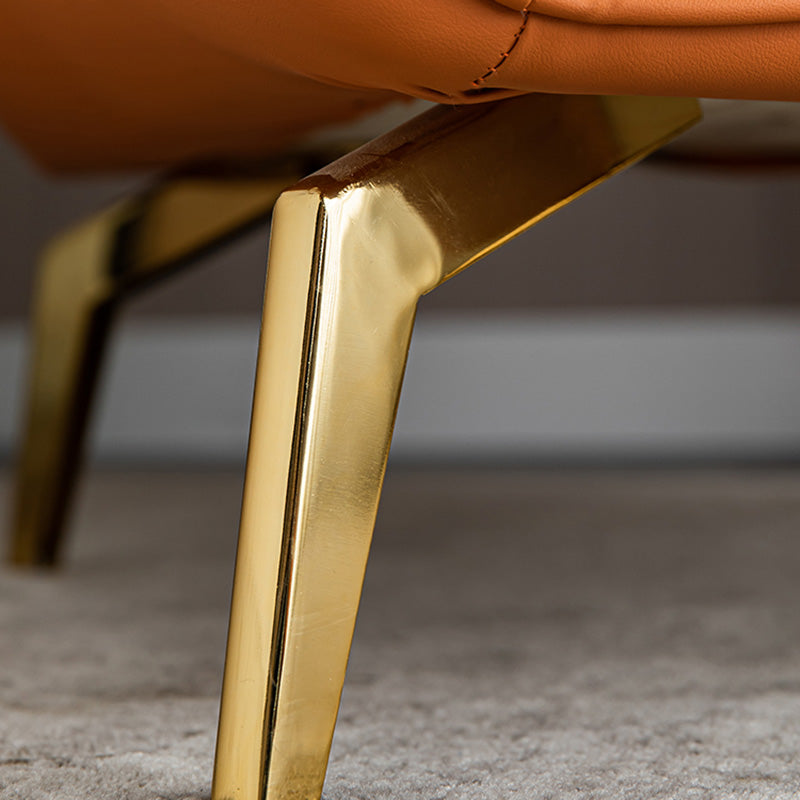 28.34" Wide Faux Leather Armchair Arms Included Chair with Pillow Back