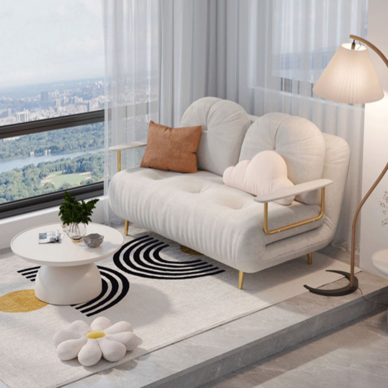 Luxurious Full/Queen Convertible Sofa Tufted Upholstery Sofa Bed