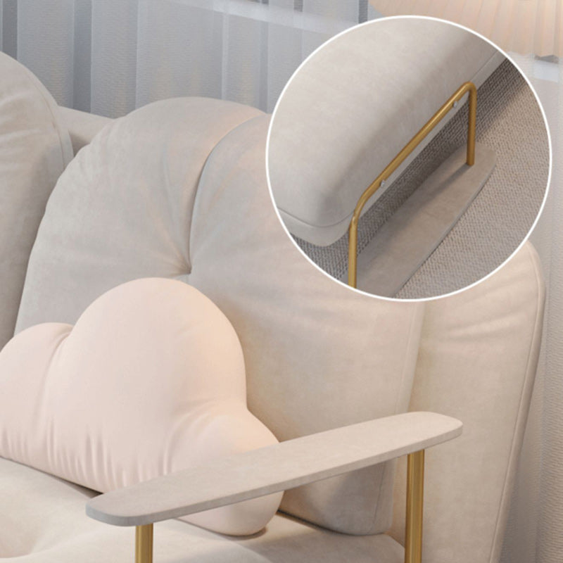 Tufted Glam Convertible Sofa Full/Queen-size Upholstered Loveseat with 2 Pillows