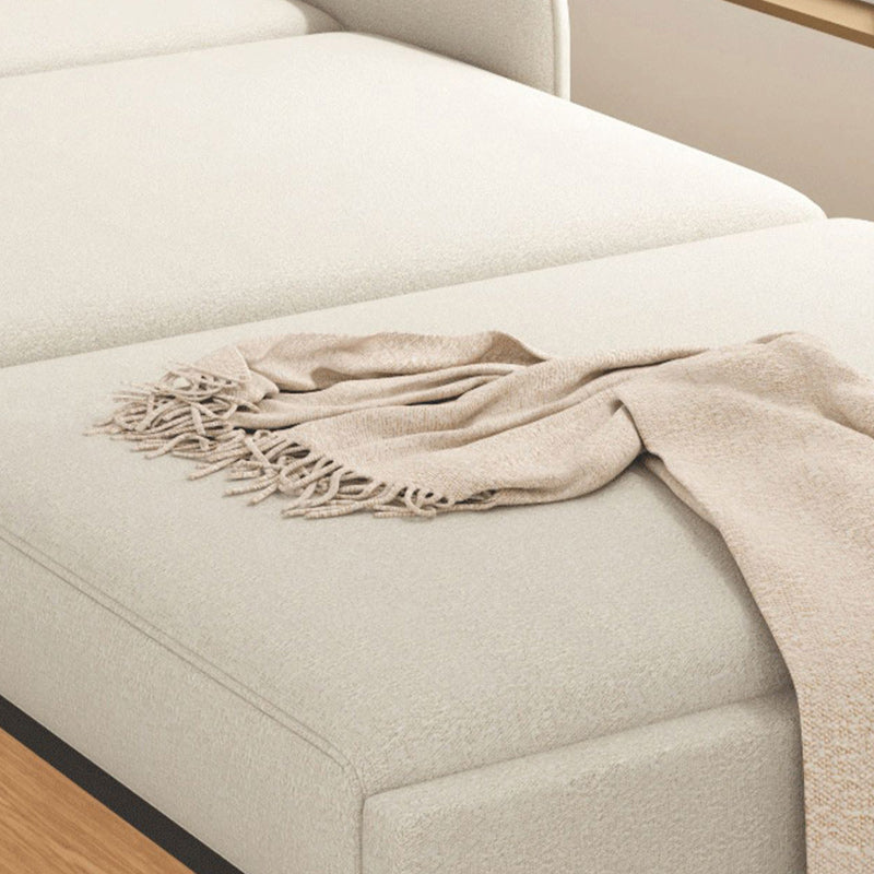 Modern Sofa Bed Twin-size Faux Leather Tufted Futon and Mattress with Storage