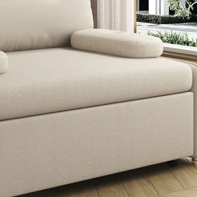 Modern Sofa Bed Twin-size Faux Leather Tufted Futon and Mattress with Storage