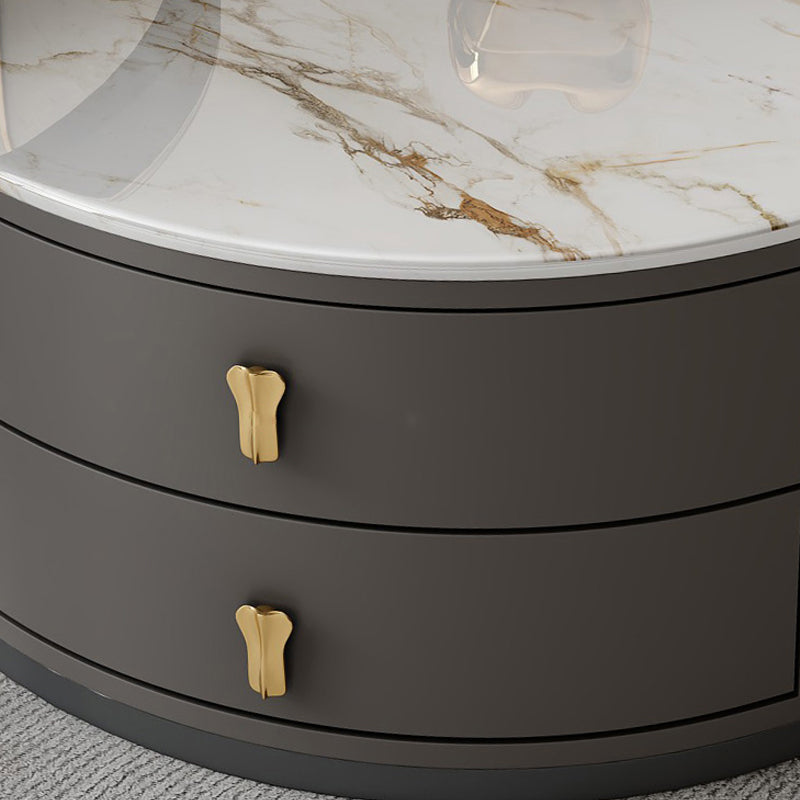 Contemporary Coffee Table Set Round 2-Piece Coffee Cocktail Table