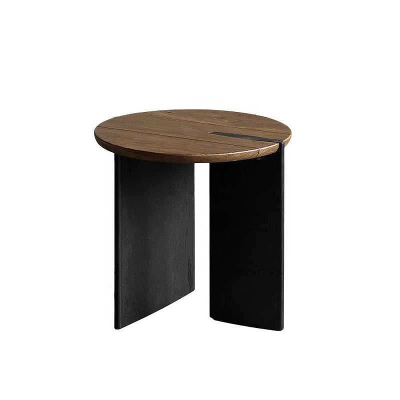 Modern Single Coffee Table No Distressing Solid Wood Round Coffee Table