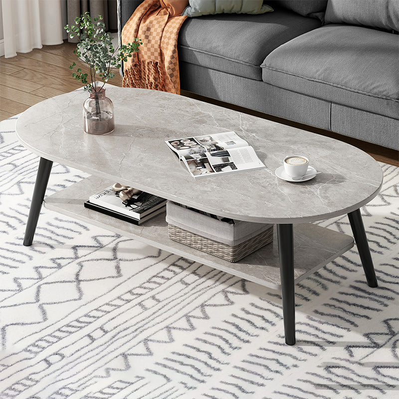 Wood Coffee Table No Distressing Single Coffee Table with Shelf