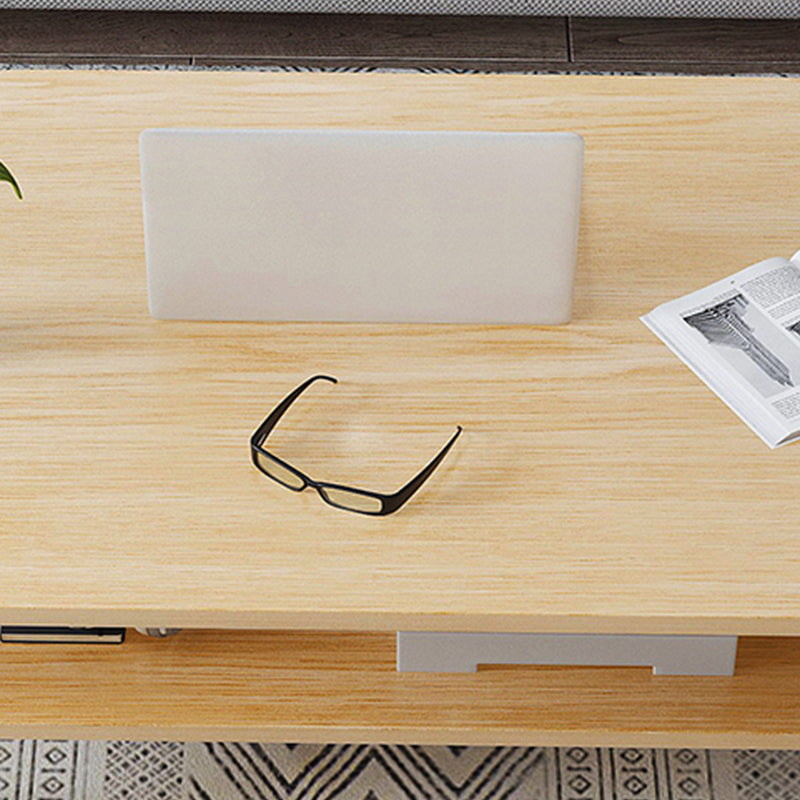 Wood Coffee Table No Distressing Single Coffee Table with Shelf