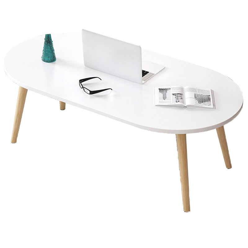 Wood Coffee Table No Distressing Single Coffee Table with Shelf