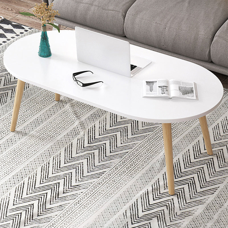 Wood Coffee Table No Distressing Single Coffee Table with Shelf